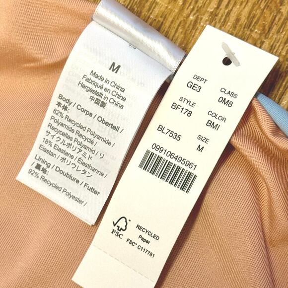 J. Crew Blue High Rise Bikini Bottom Size Medium - Picture 5 of 7